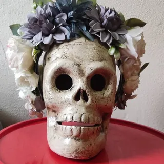 Corona Catrina Gris y Blanco