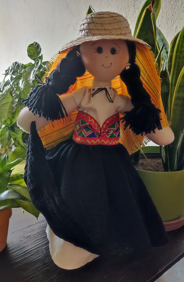 Sombrero de Paja con Rebozo Naranja — foto 2
